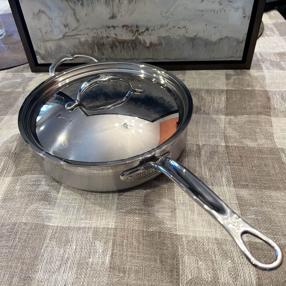 Hestan ProBond Forged Brushed Clad Stainless Steel 3.5 Qt  Covered Saute